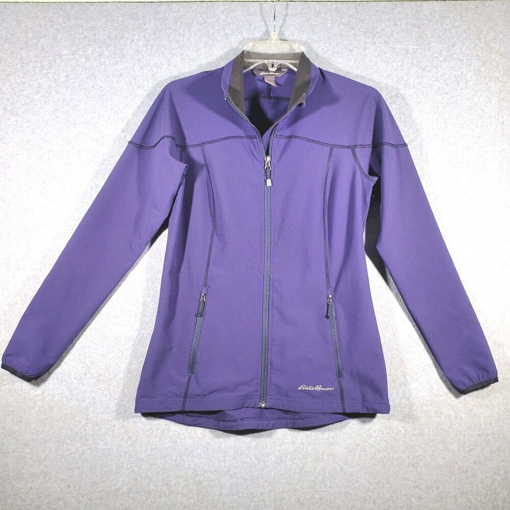 Eddie Bauer Womens Jacket Full Zip Lightweight Softshell Gorpcore Purple Sz XS